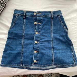 Mango denim buttoned skirt